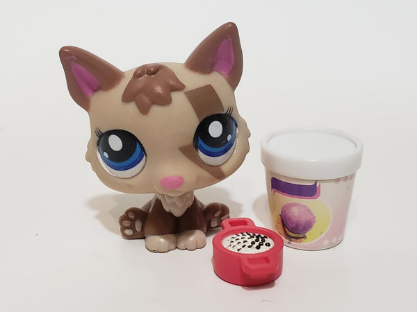 Littlest Pet Shop G7 German Shepherd Dog w Accessory Set Authentic Comes As Shown DEC04J