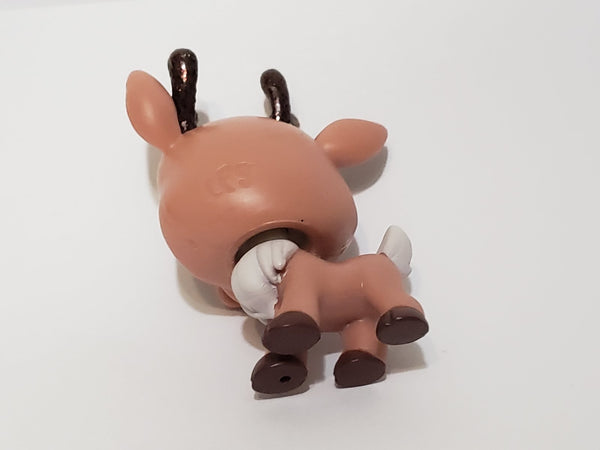 Littlest Pet Shop HTF No Number Glitter Brown Caribou Moose Deer Authentic JAN13JTW