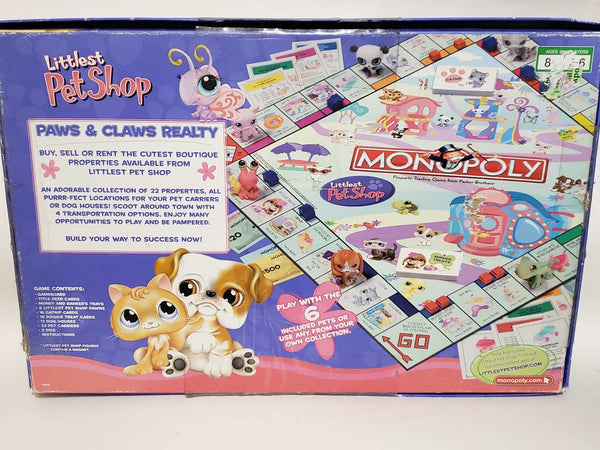 Littlest Pet Shop Monopoly Edition with Pets and Accessories Authentic NIB DEC25J