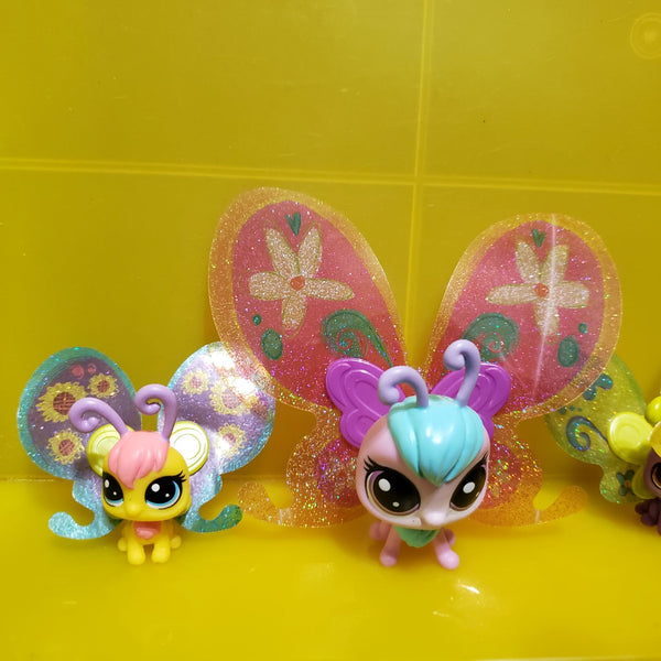 Littlest Pet Shop Rare Lot of 5 Fancy Flutters Butterflew Butterfly Series 3 Authentic Lps NOV08J