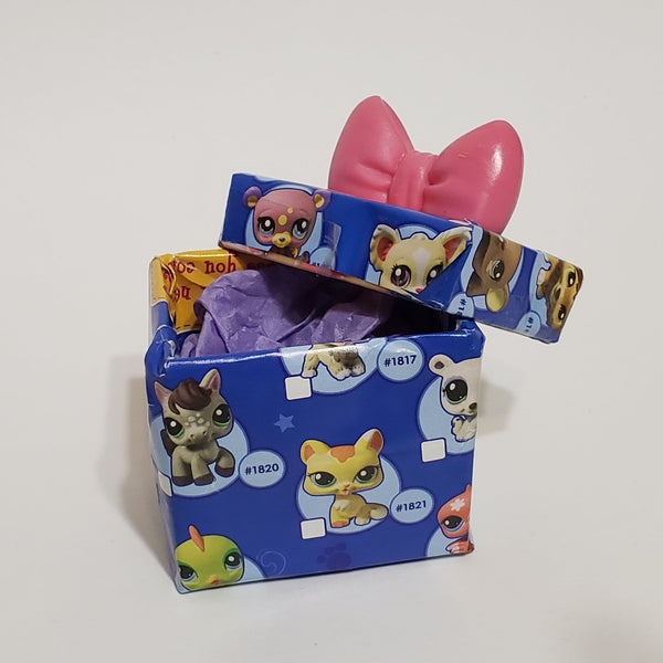 Littlest Pet Shop Custom Made Special Gift Box with Bow LPS Accessory SEP23J SEE VIDEO