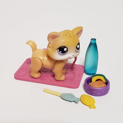 Littlest Pet Shop Picnic Day Custom Catmunk Kitten 114 w Nook and Accessory Set Authentic Comes As Shown DEC04J