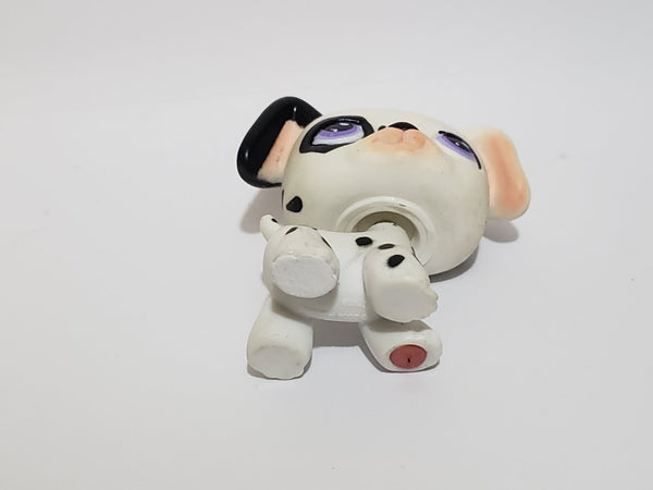 Littlest Pet Shop Rare Dalmatian 297 Purple Eyes Puppy Dog Authentic Jan19j