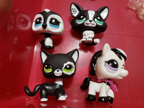 Littlest Pet Shop Blythe Fashion Shoot Black White Collection Shorthair Cat 2249 Authentic JAN06J
