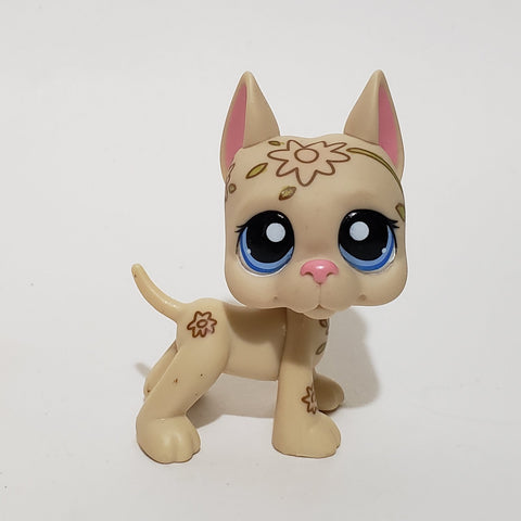 Littlest Pet Shop No Number Mini Deco Great Dane Dog Authentic LPS Minor Wear  Dec16ni