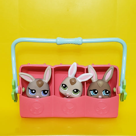 Littlest Pet Shop Triplet Bunnies Bunny 1332 1333 1334 SEE VIDEO Apr07j