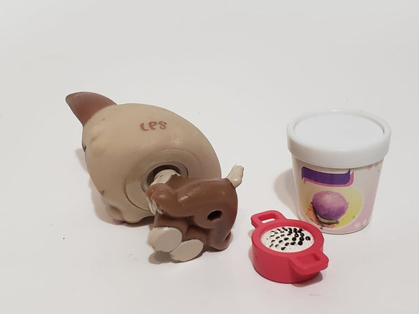 Littlest Pet Shop G7 German Shepherd Dog w Accessory Set Authentic Comes As Shown DEC04J