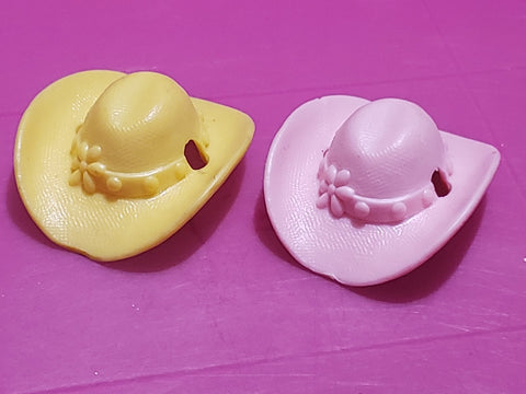 Littlest Pet Shop Lot of 2 Pink Cowboy Hat Authentic SEE VIDEO MAY6J