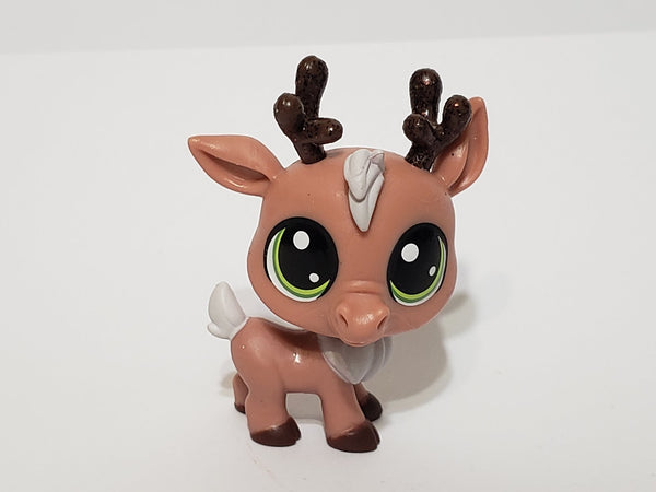 Littlest Pet Shop HTF No Number Glitter Brown Caribou Moose Deer Authentic JAN13JTW