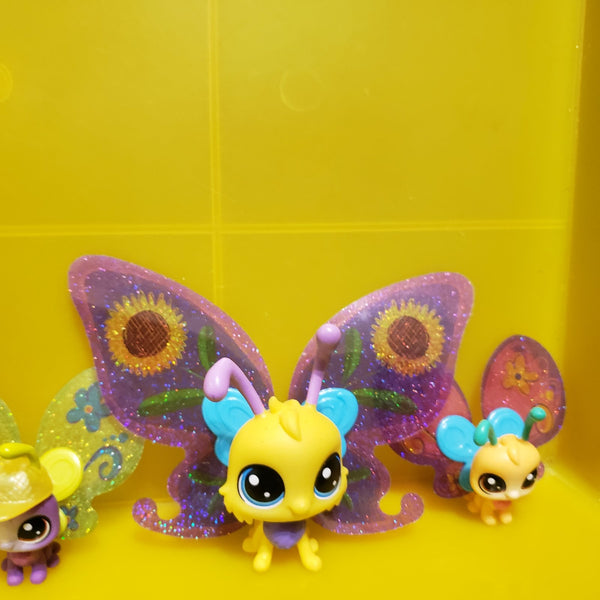 Littlest Pet Shop Rare Lot of 5 Fancy Flutters Butterflew Butterfly Series 3 Authentic Lps NOV08J