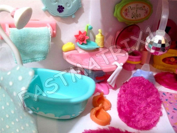 Littlest Pet Shop Lot 7 Random Bathroom Shopping Mall Accessories Authentic