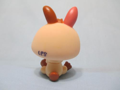 Littlest Pet Shop Bunny Rabbit Baby Dwarf 1596 Cream & Brown Authentic FEB14J