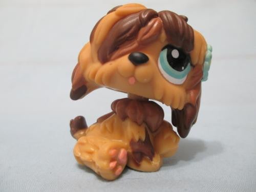 LIKE NEW Littlest Pet Shop LPS 1077 Brown & Tan Sheep Dog Sheepdog Authentic Lps Dec05ni