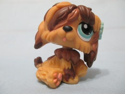 LIKE NEW Littlest Pet Shop LPS 1077 Brown & Tan Sheep Dog Sheepdog Authentic Lps Dec05ni