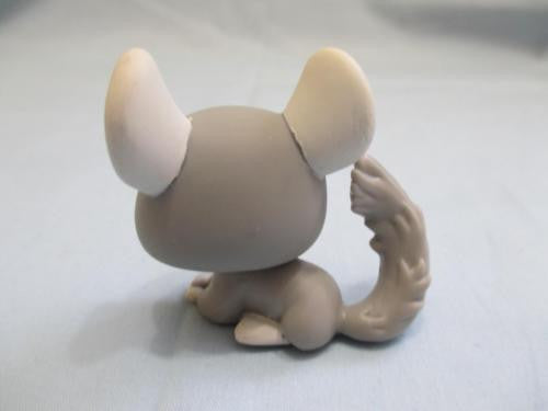 Littlest Pet Shop 495 Gray Chinchilla w/ Flower Purple Eyes Authentic LPS Dec8n