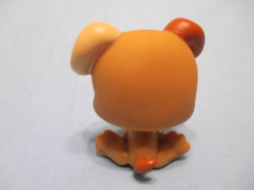 LIKE NEW Littlest Pet Shop Brown Baby Boxer 760 Tan Purple Eyes Puppy Dog Authentic Lps  Dec05ni