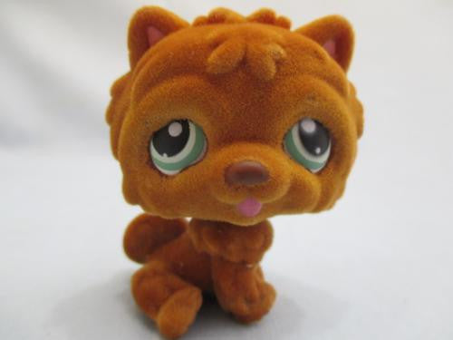 Hasbro Littlest Pet Shop 332 Chocolate Brown Furry Chow Green Eye