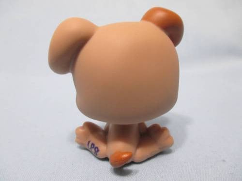 LIKE NEW Littlest Pet Shop Tan & Brown BOXER PUPPY 1482 Baby Dog Patch Authentic AIK Feb13j