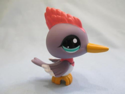 LIKE NEW Littlest Pet Shop 2131 Purple and Pink Woodpecker Bird Authentic Nov28ni