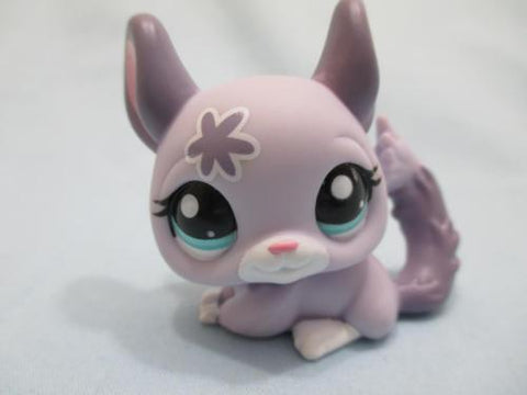 LIKE NEW Littlest Pet Shop Purple Flower Chinchilla 2135 Authentic Lps Feb2ni