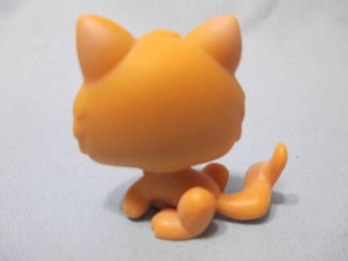 Littlest Pet Shop 47 Orange White Baby Kitten Cat Blue Eyes Authentic Lps APR13J