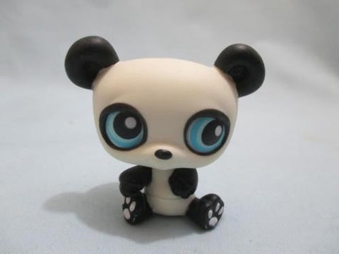 Littlest Pet Shop 90 Panda Bear Black White Blue Eyes Authentic APR18J