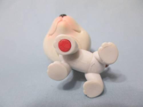 LIKE NEW Littlest Pet Shop Dog Bullterrier Bull Terrier 154 Brown White Green Eyes Authentic DEC15J
