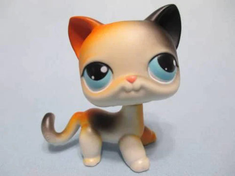 LIKE NEW Littlest Pet Shop Cat Calico 106 Shorthair Siamese Authentic Lps JAN06J