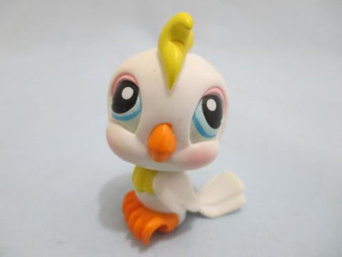 LIKE NEW Littlest Pet Shop White Cockatoo 59 Bird Blue Eyes Authentic Lovely Lps AUG13K