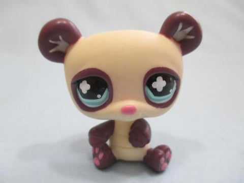LIKE NEW Littlest Pet Shop Panda Bear White Purple with Aqua Blue Eyes 822 Authentic Lps Nov30npoHG