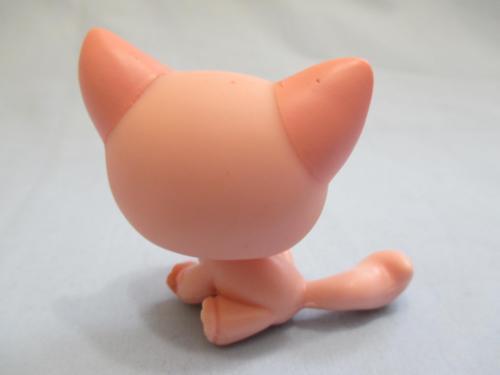 LIKE NEW Littlest Pet Shop Pink Shorthair Cat Kitty 959 Blue Star Eyes LPS Authentic Feb2ni