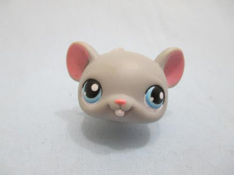 LIKE NEW Littlest Pet Shop Merry Gray Mouse Blue Eyes 104 Pet Authentic Lps Feb12nn