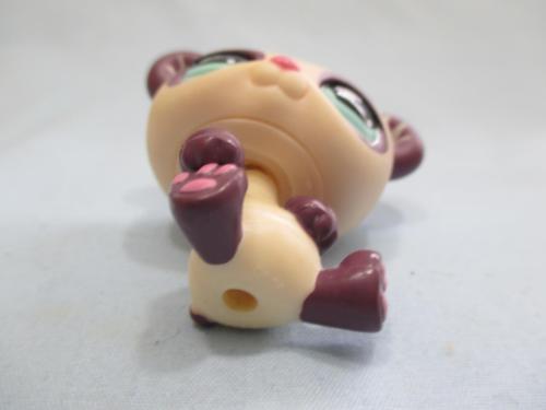 LIKE NEW Littlest Pet Shop Panda Bear White Purple with Aqua Blue Eyes 822 Authentic Lps Nov30npoHG