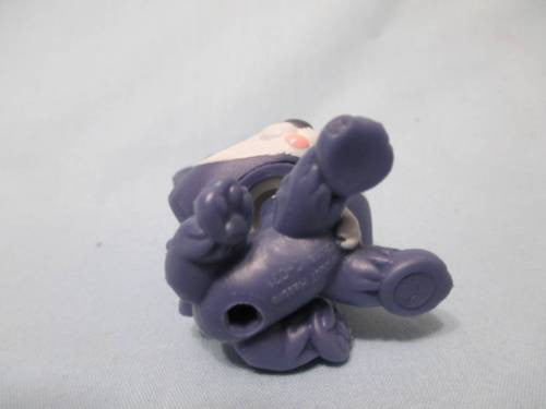 Littlest Pet Shop RARE PURPLE SITTING HUSKY DOG BLUE EYES 1217 Authentic FEB14J