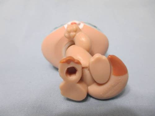 LIKE NEW Littlest Pet Shop Shorthair 1363 Tan Brown Paw Licking Kitty Cat Authentic DEC08J