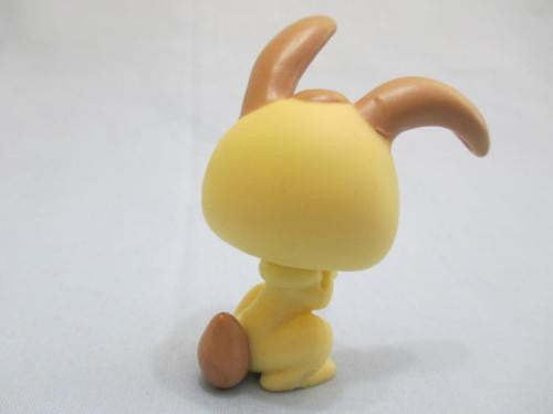 LITTLEST PET SHOP 887 YELLOW TAN BROWN BUNNY RABBIT FLOWER EYES AUTHENTIC MInor Wear FEB14J