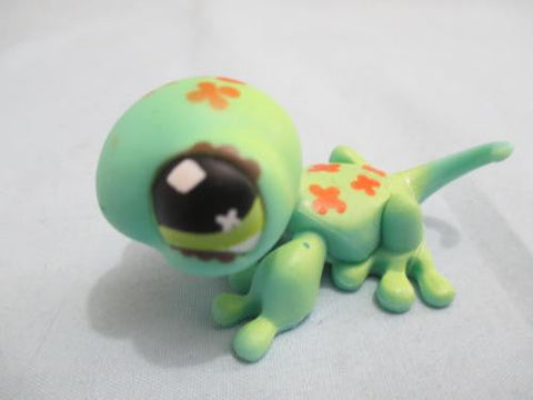 Littlest Pet Shop LPS Blue Green Gecko Lizard 492 LPS DEC1JM