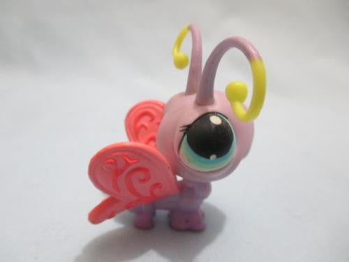 Littlest Pet Shop 93 Purple Butterfly with Pink Wings Blue Eyes Authentic Lps Dec1n