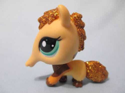 LIKE NEW Littlest Pet Shop LPS 2133 Glitter Shimmer Sparkle Anteater Authentic Dec03n