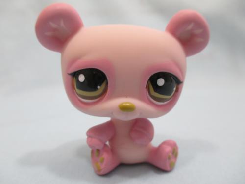 Littlest Pet Shop Panda Bear 899 Pink Funniest Golden Brown Eyes Authentic Lps Dec05ni