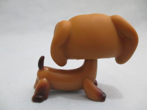 LIKE NEW Littlest Pet Shop Dachshund Dashshund Dachsund Duchshund Dog 139 Brown Puppy Daschund LPS Authentic DEC08J
