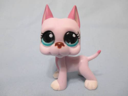 LIKE NEW Littlest Pet Shop Dog Pink Great Dane 1022 Authentic Lps Main 5 DEC10J