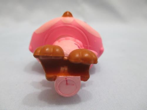 Littlest Pet Shop Bird Owl Pink and Cream with Blue Flower Eyes 496 Authentic Lps Feb9ni