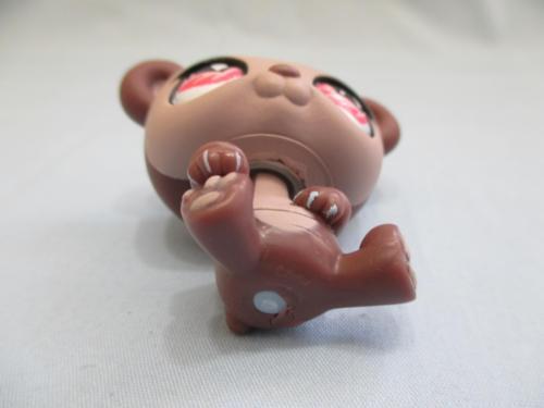 LIKE NEW Littlest Pet Shop Panda Bear Brown with Pink Eyes 594 Authentic Lps DEC10J