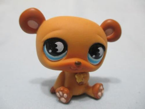 LIKE NEW Littlest Pet Shop Bear Panda Brown 814 Authentic Lps Nov30npoHG