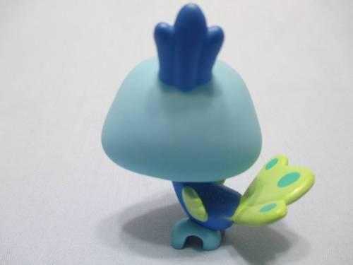 Littlest Pet Shop Peacock Bird Blue and Mint Green with Diamond Eyes 463 Authentic Lps Has Initial  Dec28ni