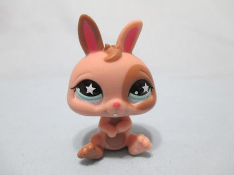 Littlest Pet Shop 827 Mocha Brown Dwarf Bunny Rabbit w Star Eyes Authentic Lps Dec1n