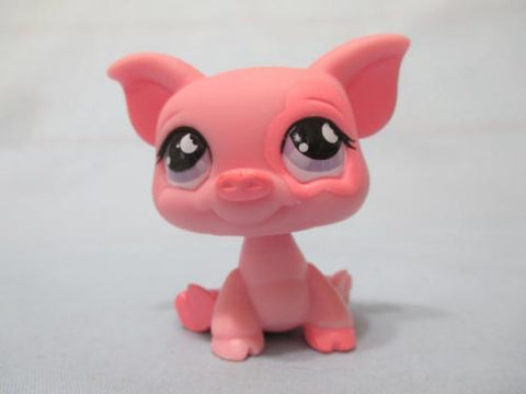 LIKE NEW Littlest Pet Shop 926 Pink Pig Piglet W Moon Eyes Authentic Dec8n