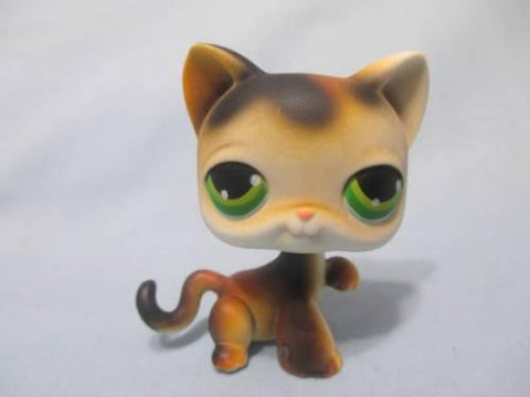 Littlest Pet Shop Calico Shorthair Paw Up Cat 27 Authentic LPS DEC17J