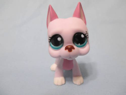 LIKE NEW Littlest Pet Shop Dog Pink Great Dane 1022 Authentic Lps Main 5 DEC10J